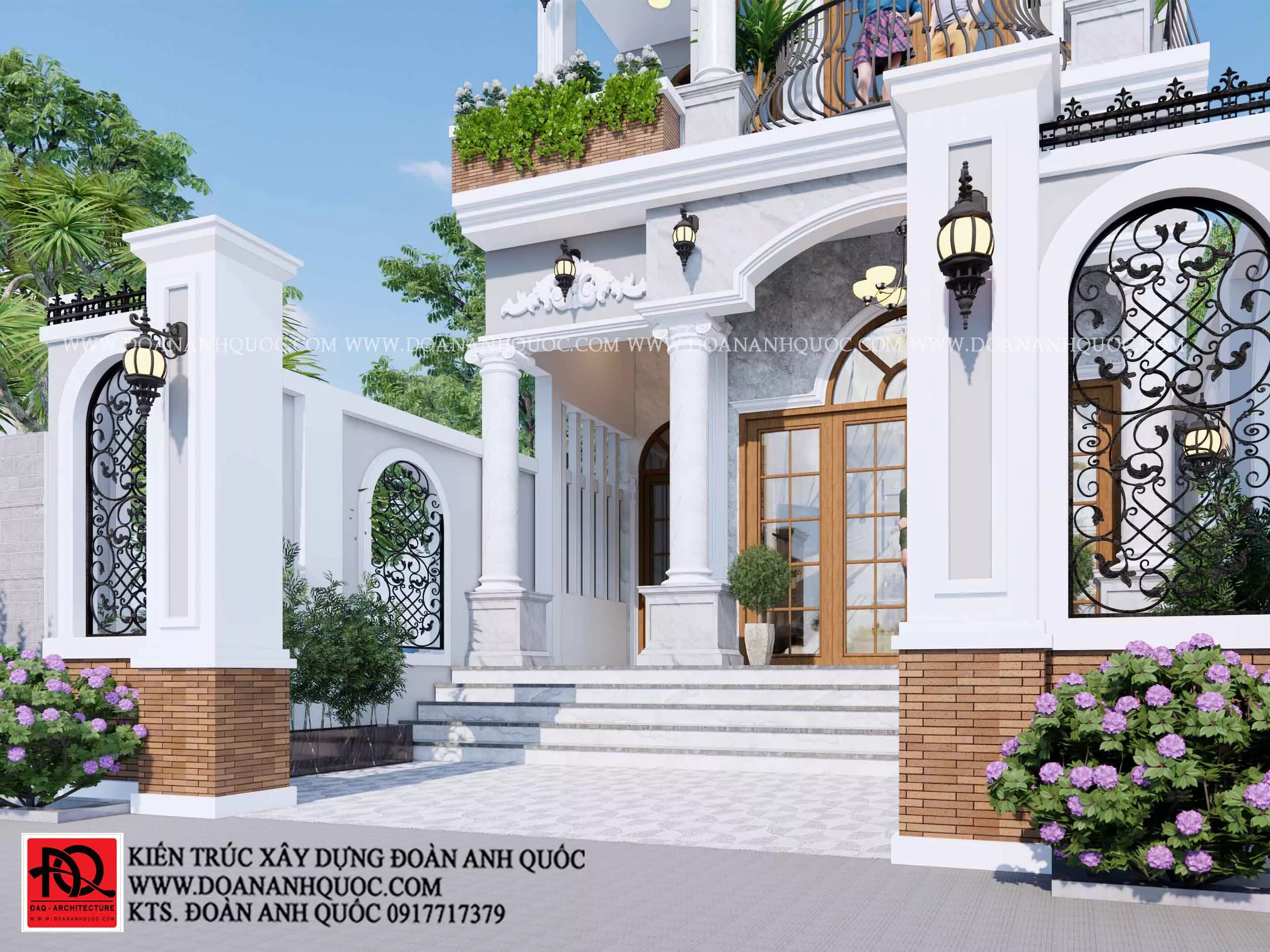 Thi công trọn gói mẫu nhà mái thái 2 tầng 6x14m tại Phan Thiết